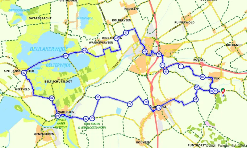 Route in Overijssel