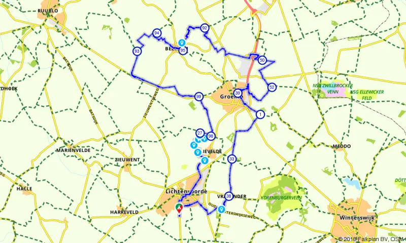 Route in Gelderland