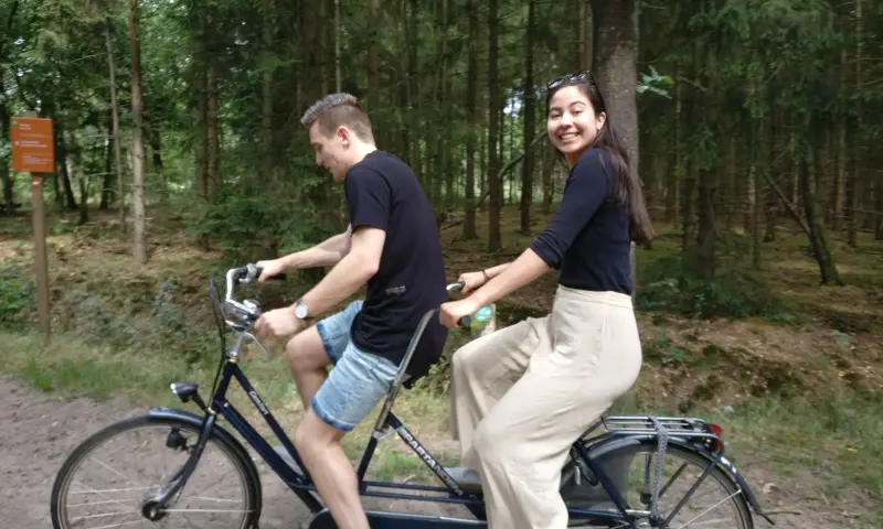 Tocht op de tandem
