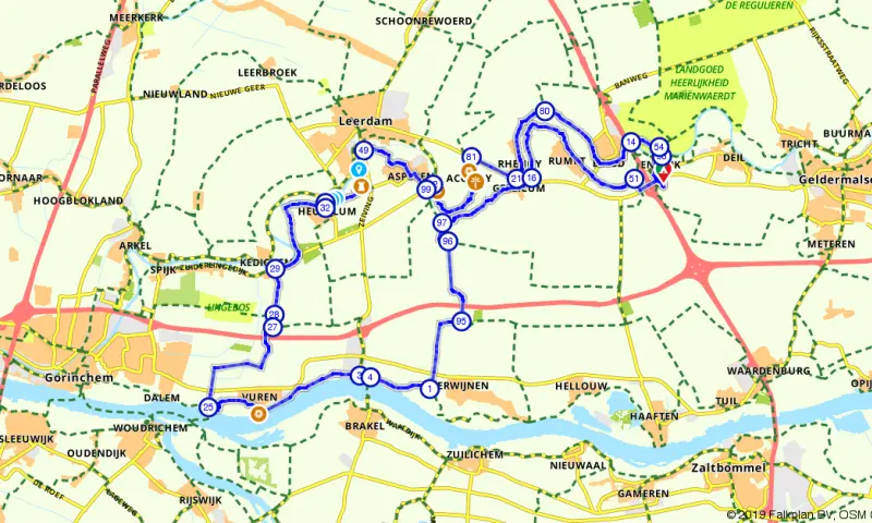 Route in Gelderland