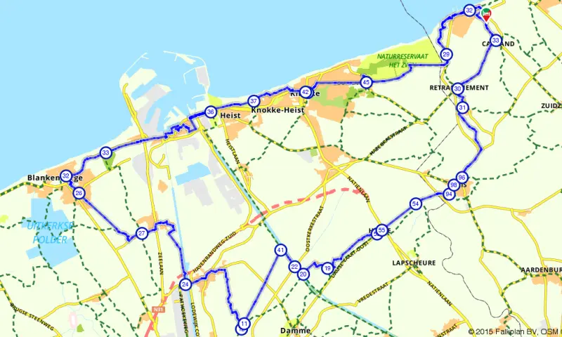 Route in Zeeland