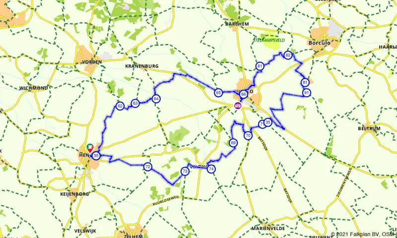 Route in Gelderland