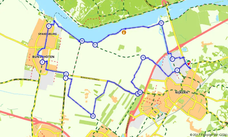 Route in Gelderland