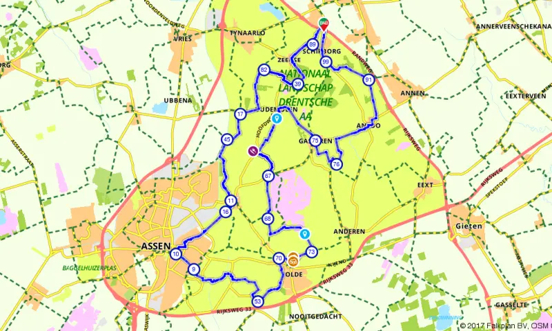Route in Drenthe