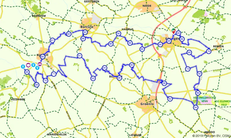 Route in Gelderland