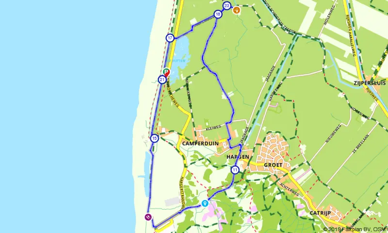 Route in Noord-Holland