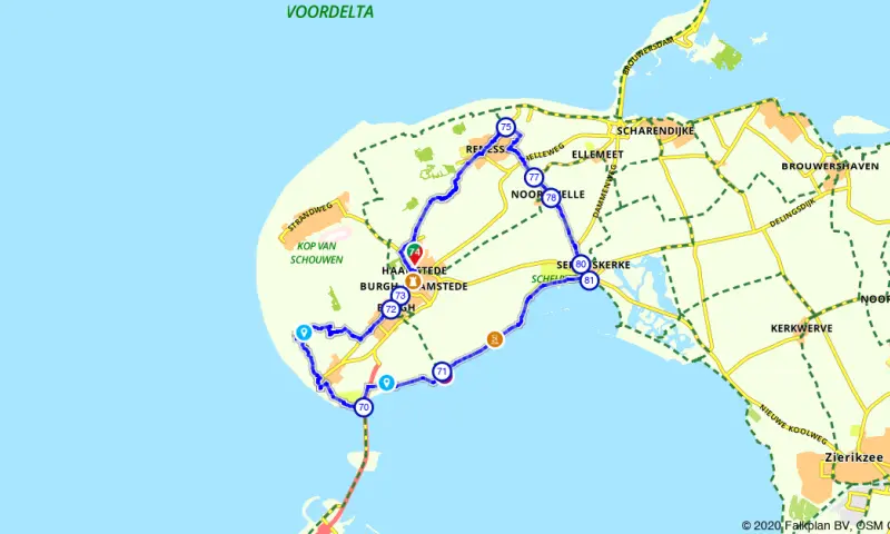 Route in Zeeland