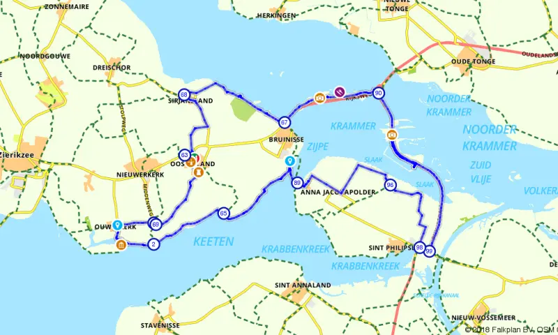 Route in Zeeland