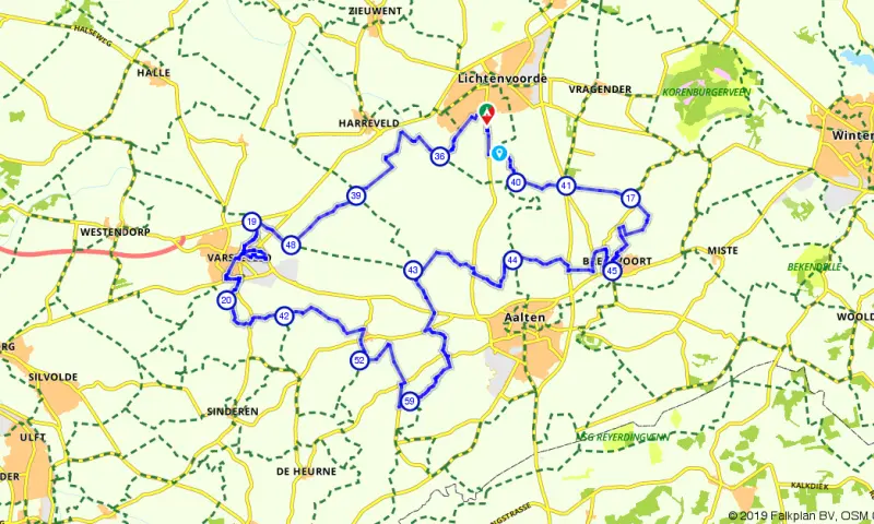 Route in Gelderland