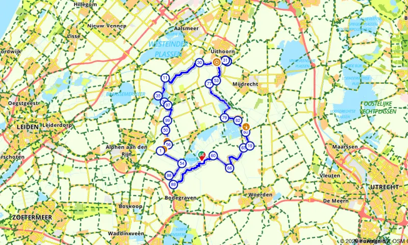 Route Zuid-Holland