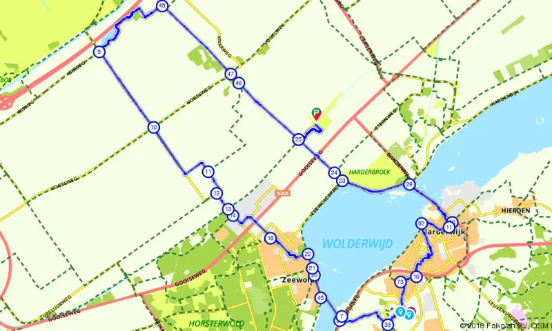 Flevopolder route