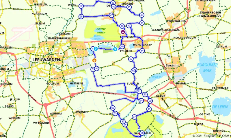 Route in Friesland