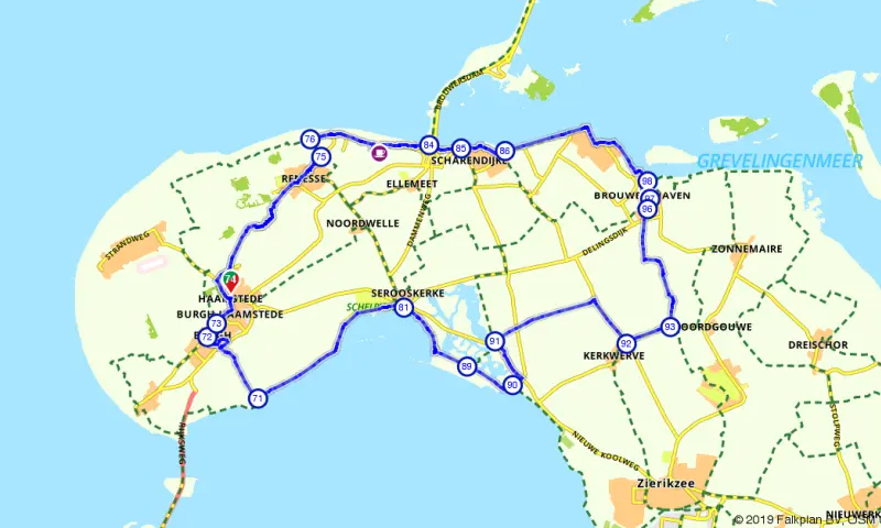 Route in Zeeland