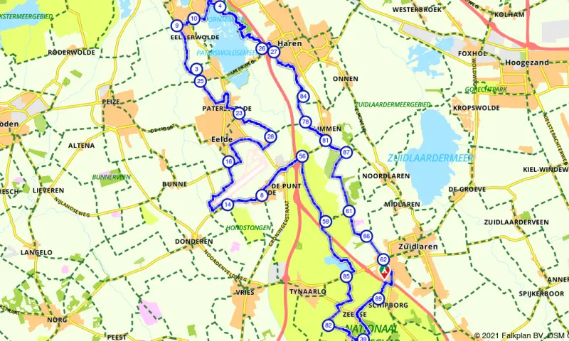 Route in Drenthe