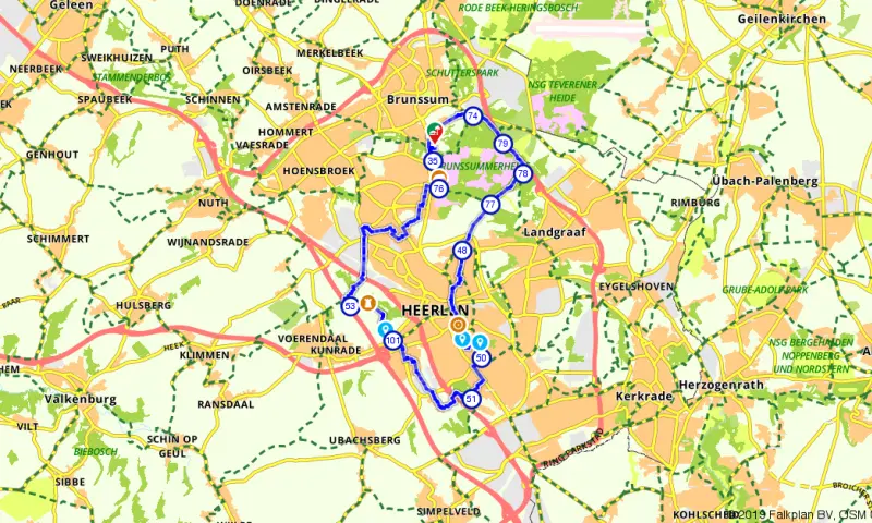 Fietsroute Brunssummerheide