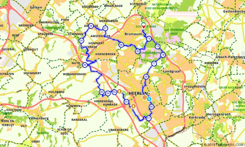 Route in Limburg