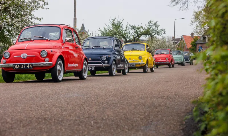 Gekleurde Fiat 500's huren