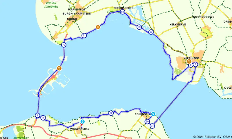 Route in Zeeland