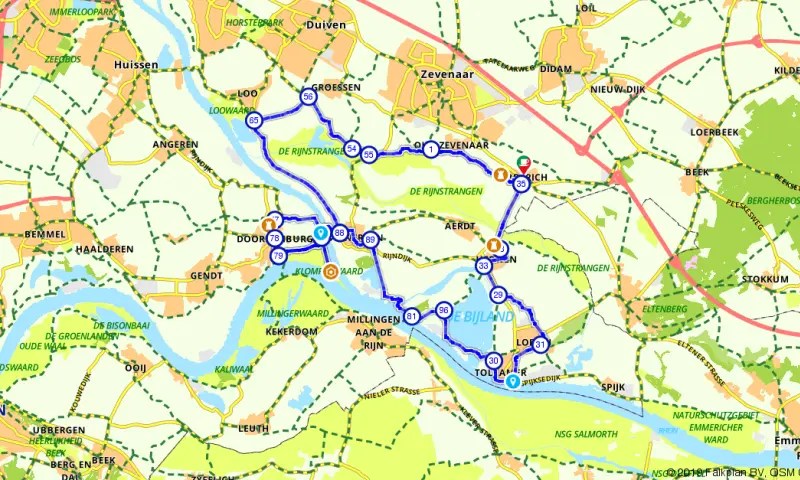 Route in Gelderland