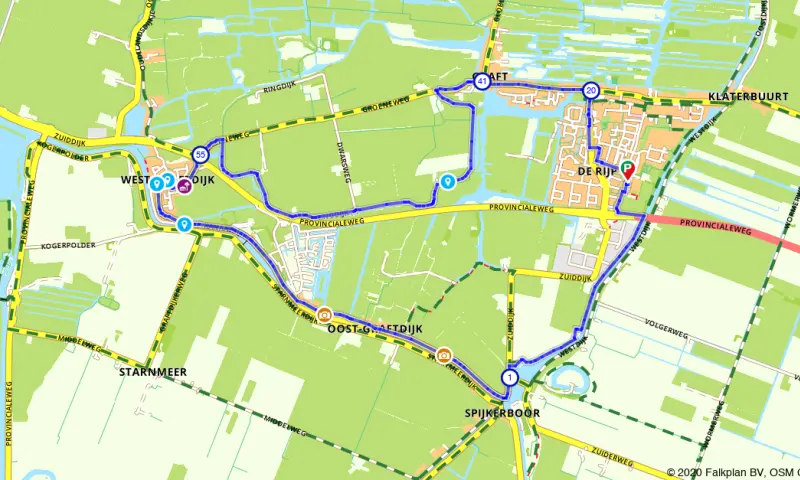 Route in Noord-Holland