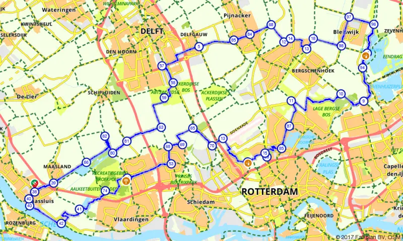 Route Zuid-Holland