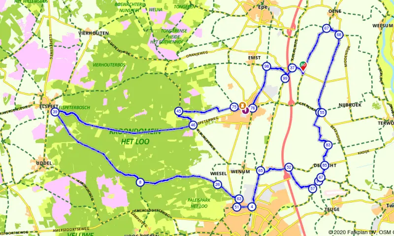 Route in Gelderland
