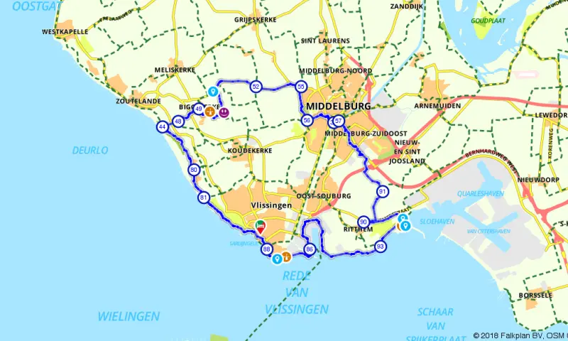 Route in Zeeland