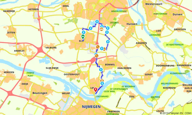 Route in Gelderland