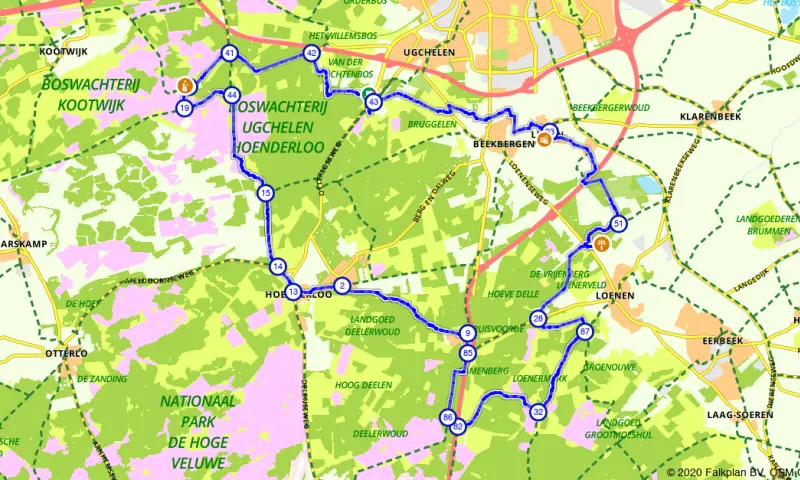 Route in Gelderland