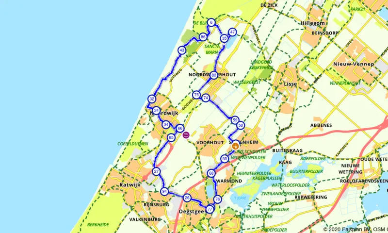 Route Zuid-Holland