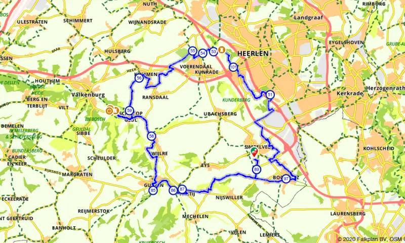 Route in Limburg