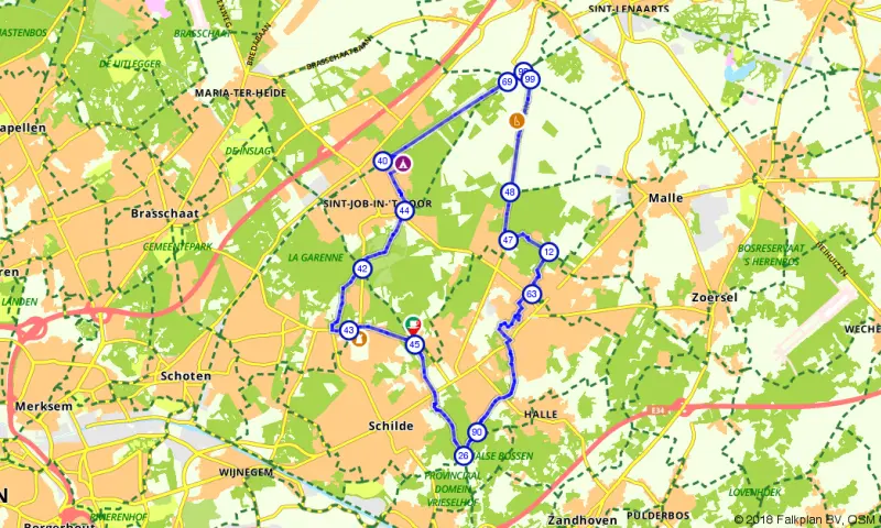 Route in het buitenland