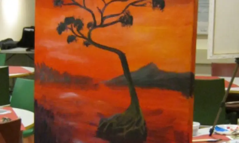 Schilderij met boom
