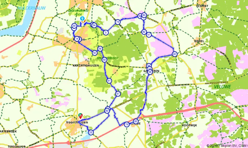 Route in Gelderland