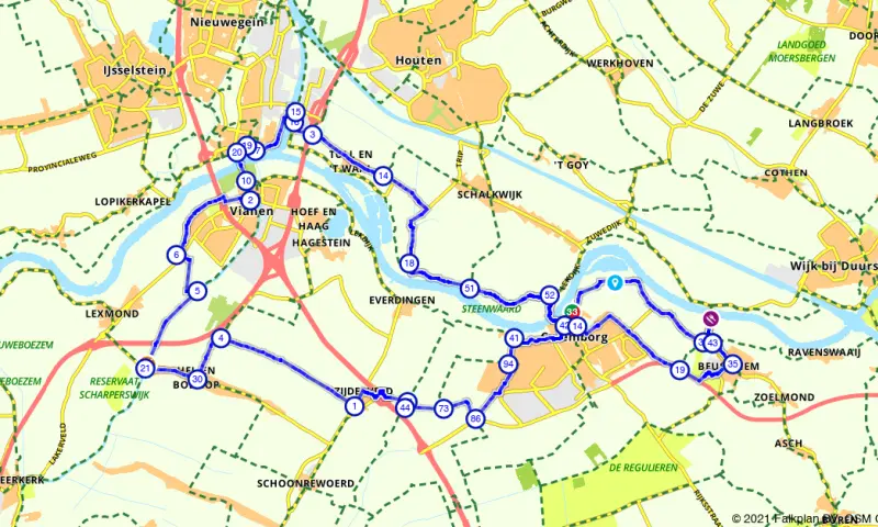 Route in Gelderland
