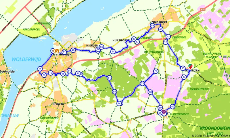 Route in Gelderland