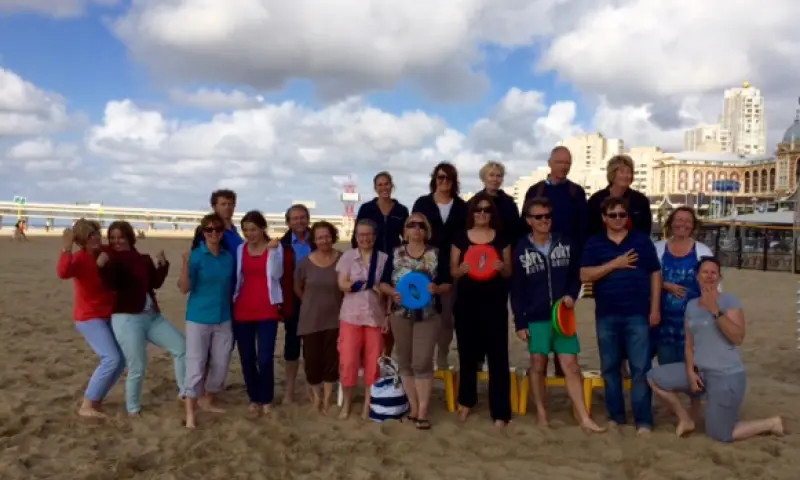 Bezoekers aan de zee