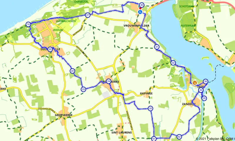 Route in Zeeland