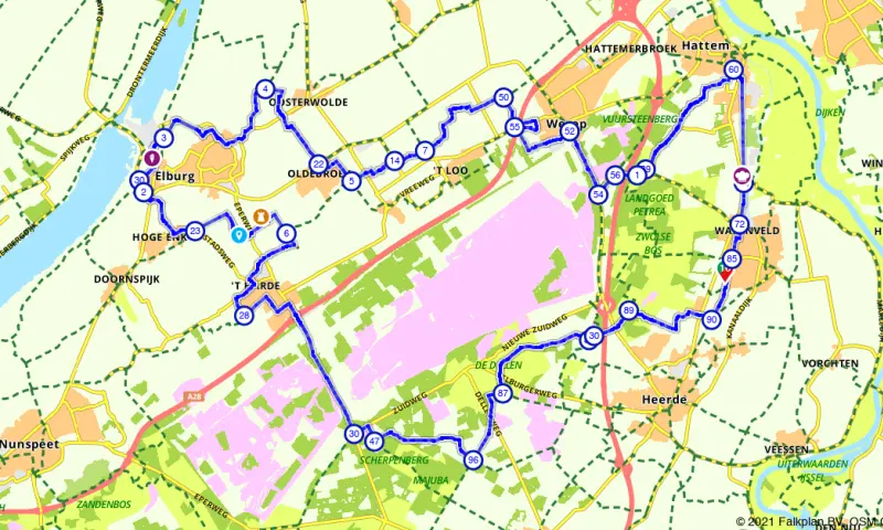 Route in Gelderland