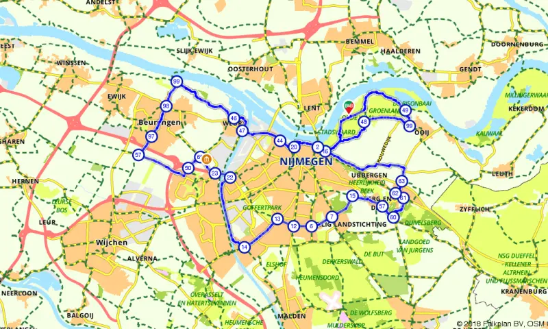 Route in Gelderland