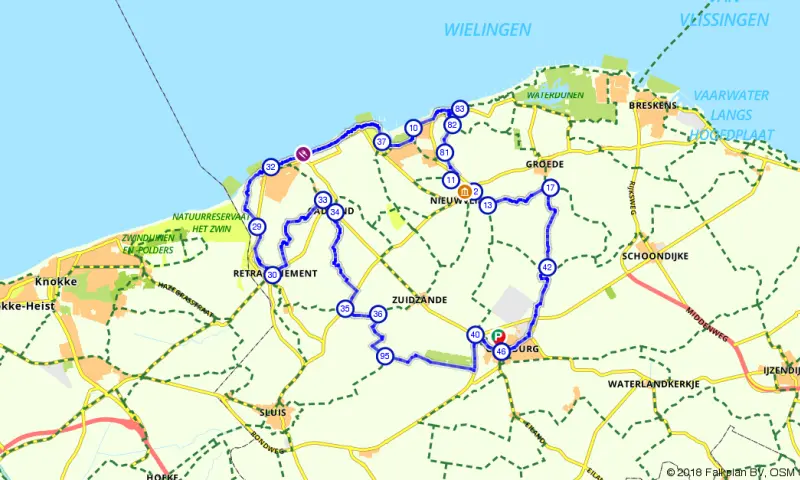 Route in Zeeland