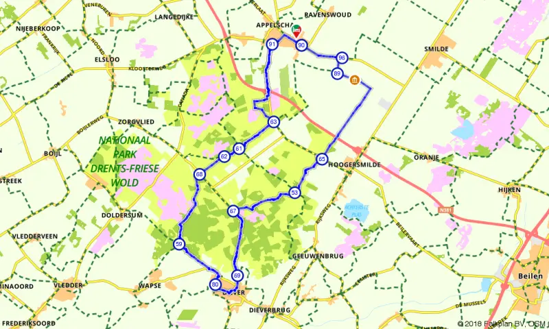 Route in Friesland