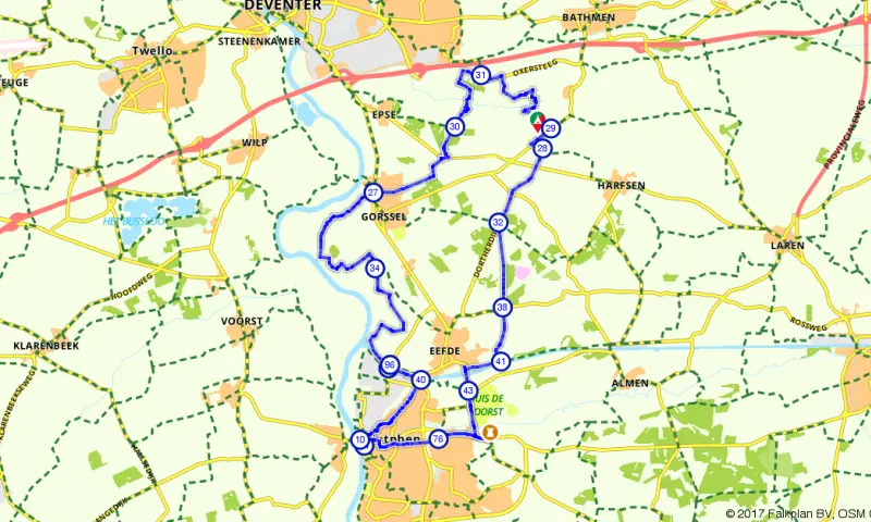 Route in Gelderland