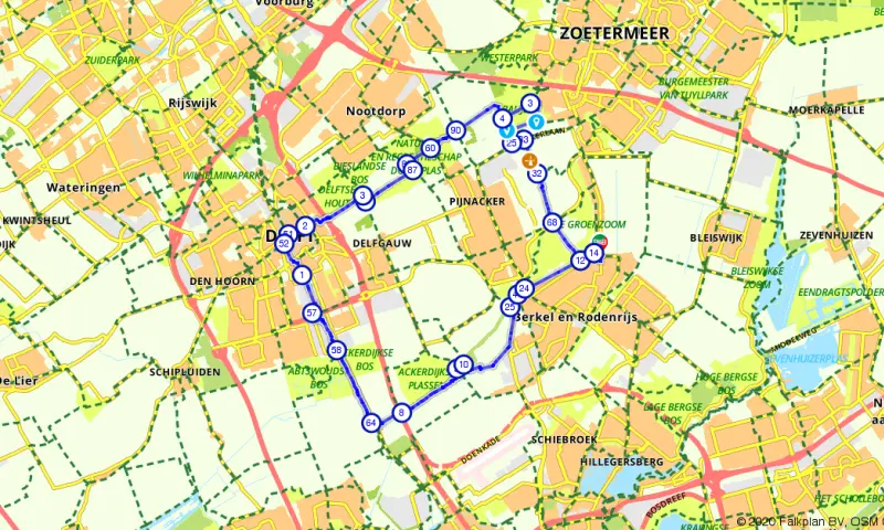 Route Zuid-Holland