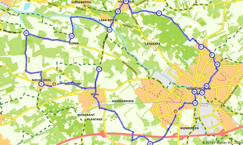 Route in Gelderland