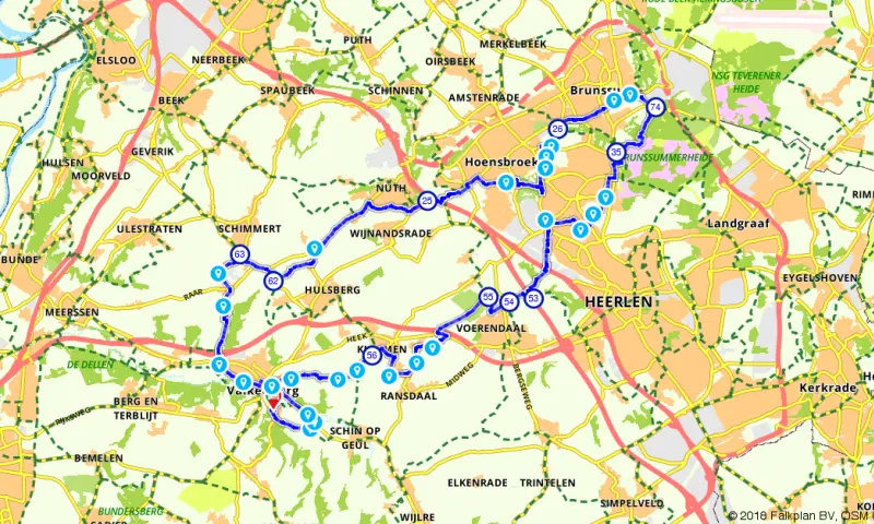 Route in Limburg