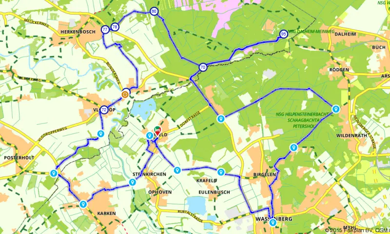 Route in het buitenland