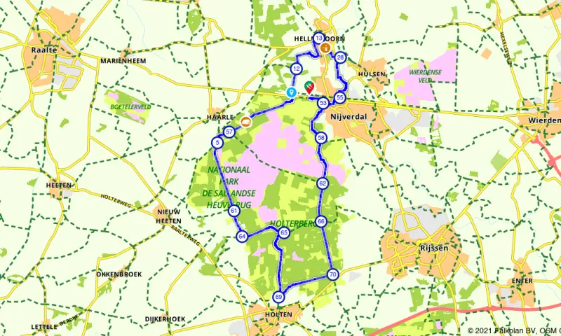 Fietsroute natuurpark