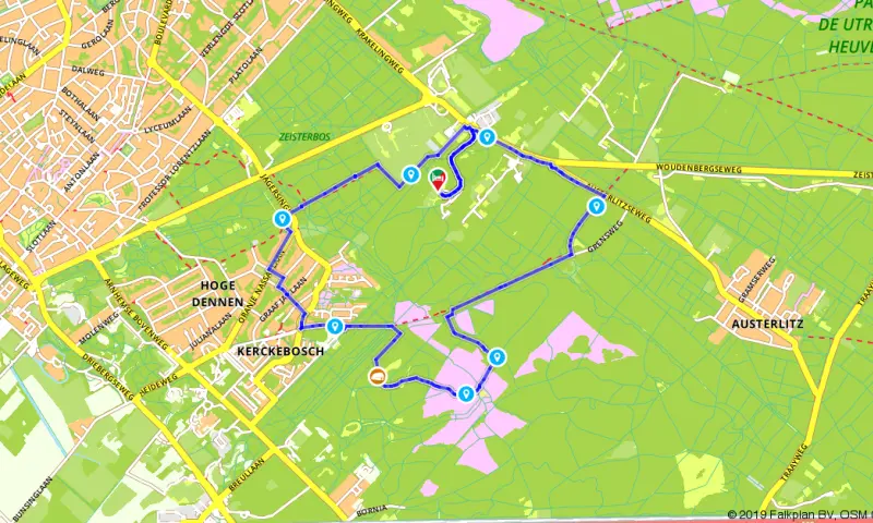 Route in Utrecht