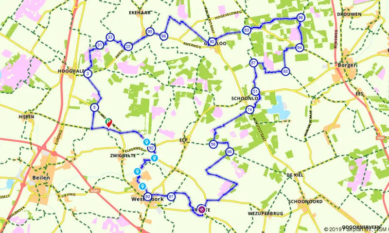 Route in Drenthe